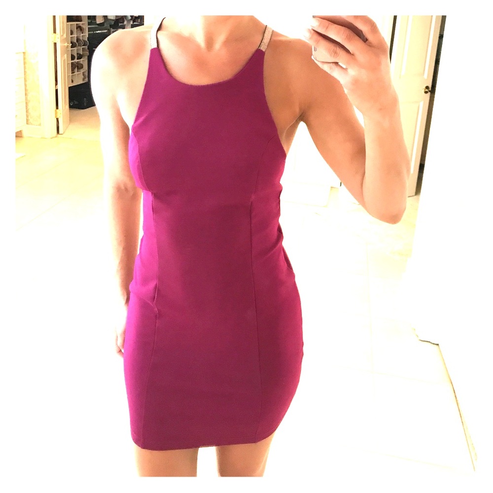 Bec & Bridge Plum Mini Dress. 6