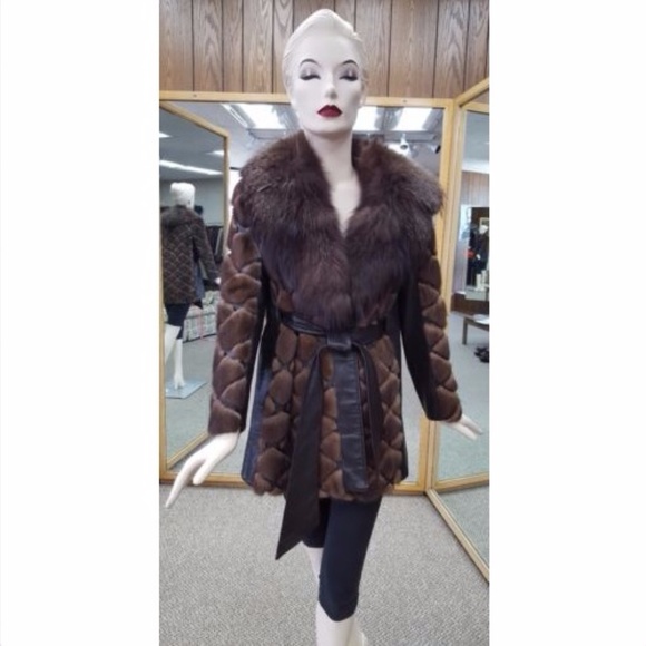 Ny Co Suede Off White Fur Coat