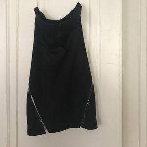 Black tube top dress