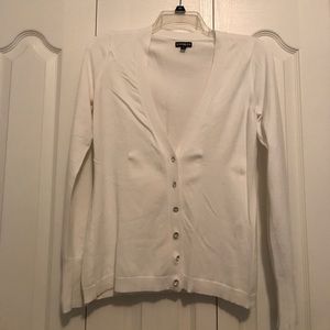 Express white cardigan