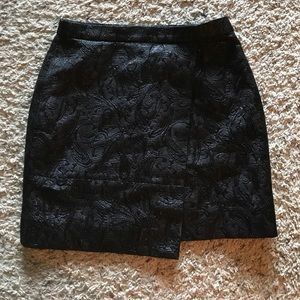Jcrew black textured skirt