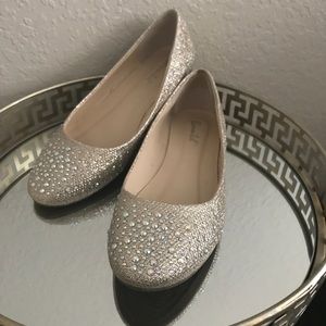 Gold Sequin Flats