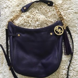 MK - Dark Purple / Gold Michael Kors purse