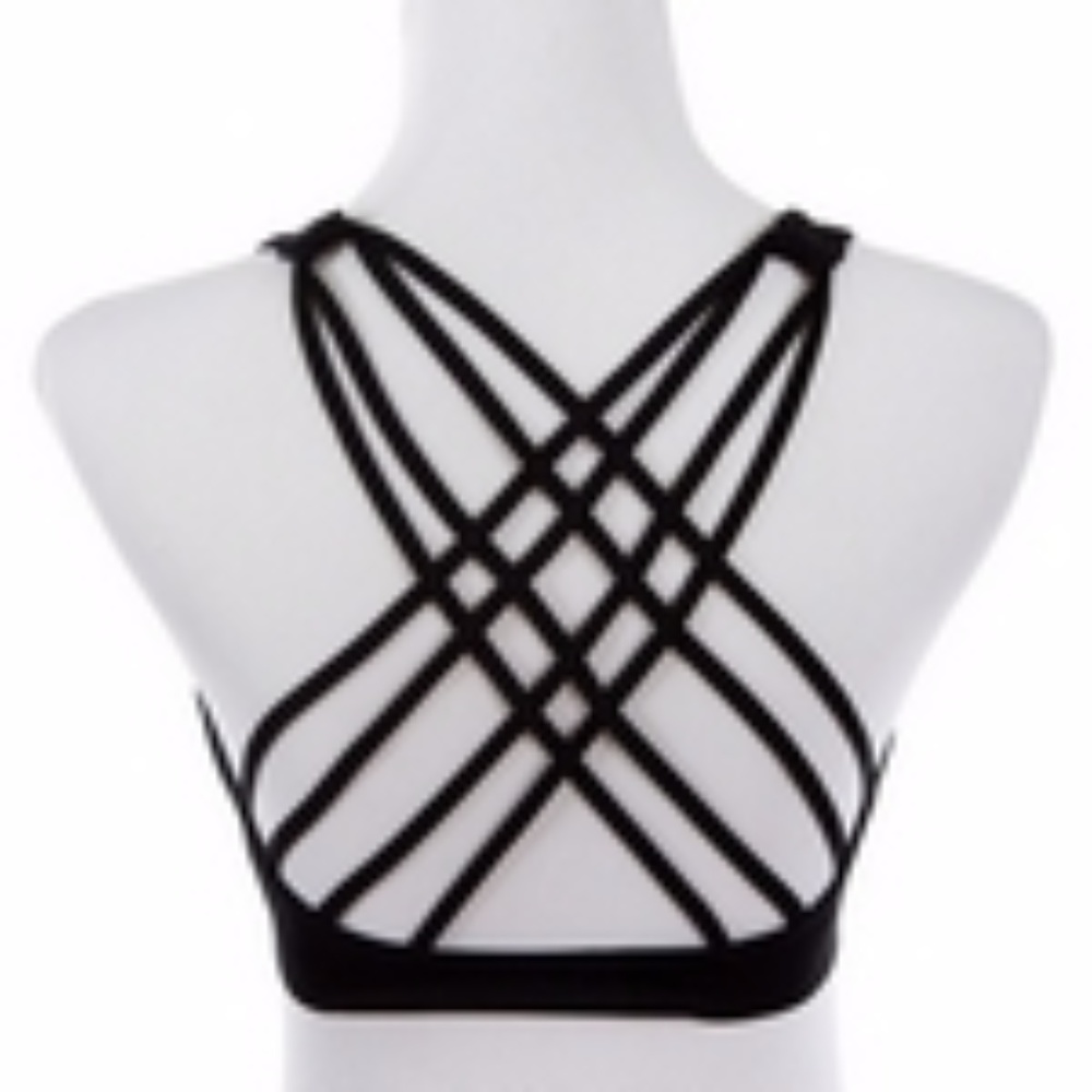 Strappy Back Bralette-Black, Pink or White!