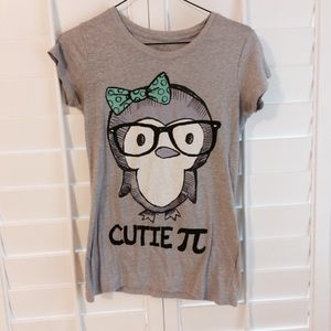 children's " cutie pi " penguin graphic tee