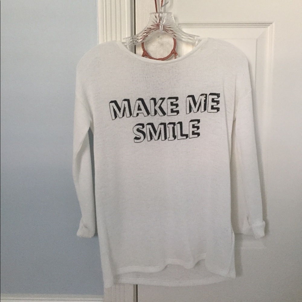 H&M womens make me smile shirt