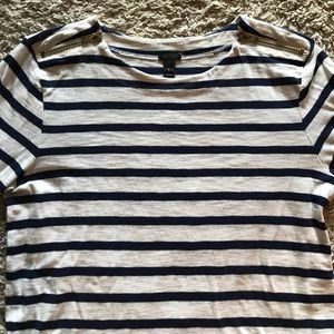 Jcrew long sleeve w zippers