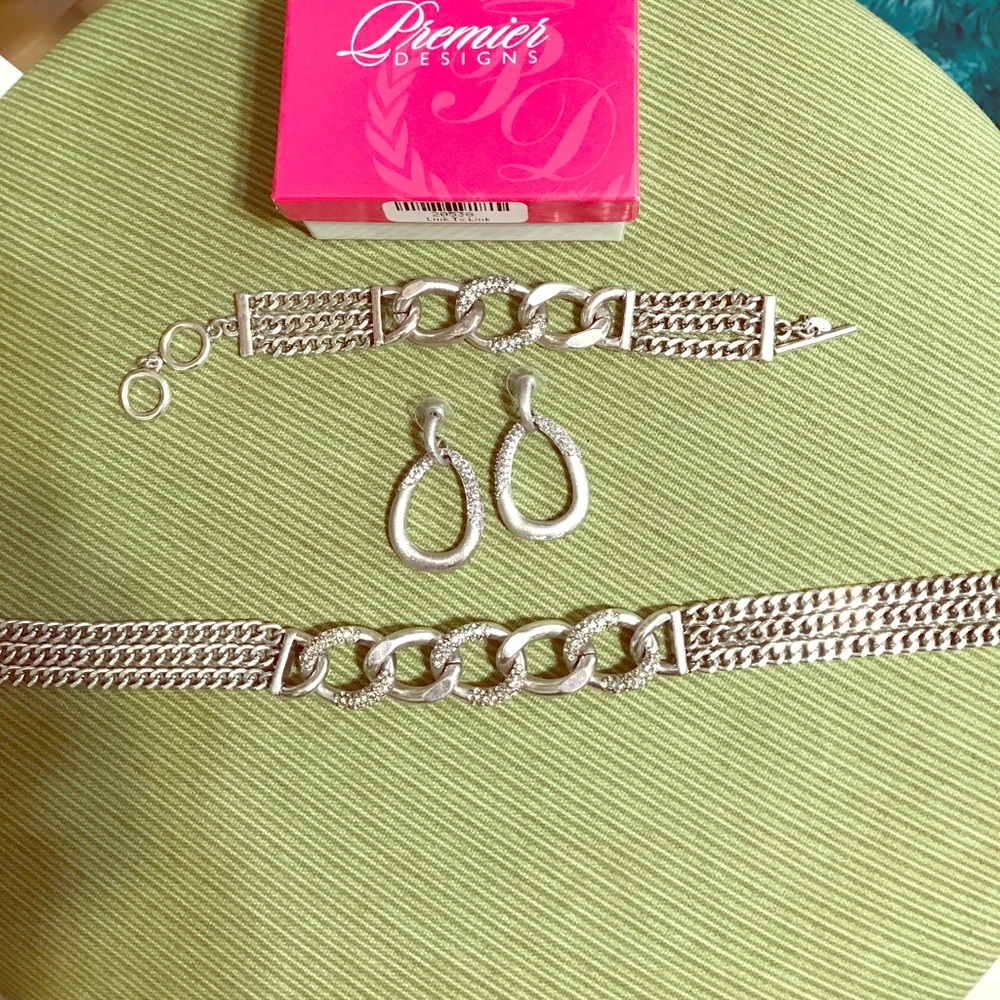 Premier Jewelry - Silver Elegant Link to Link Set