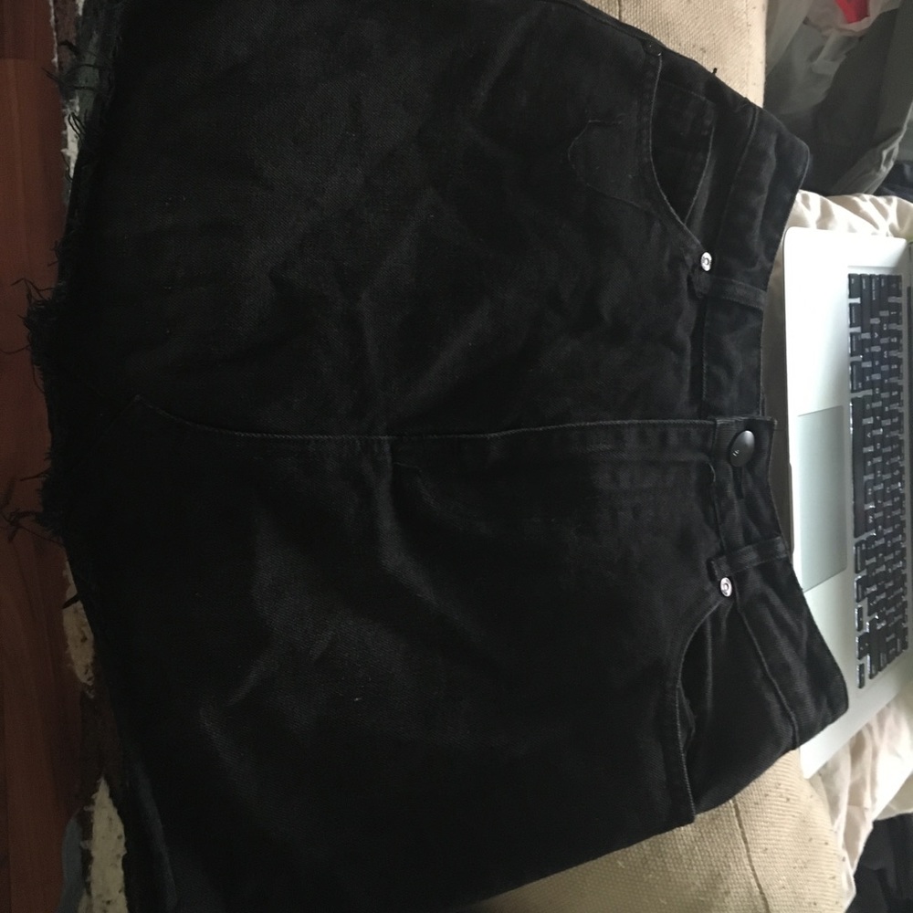 black jean skirt