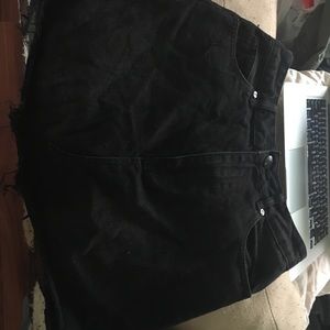 black jean skirt