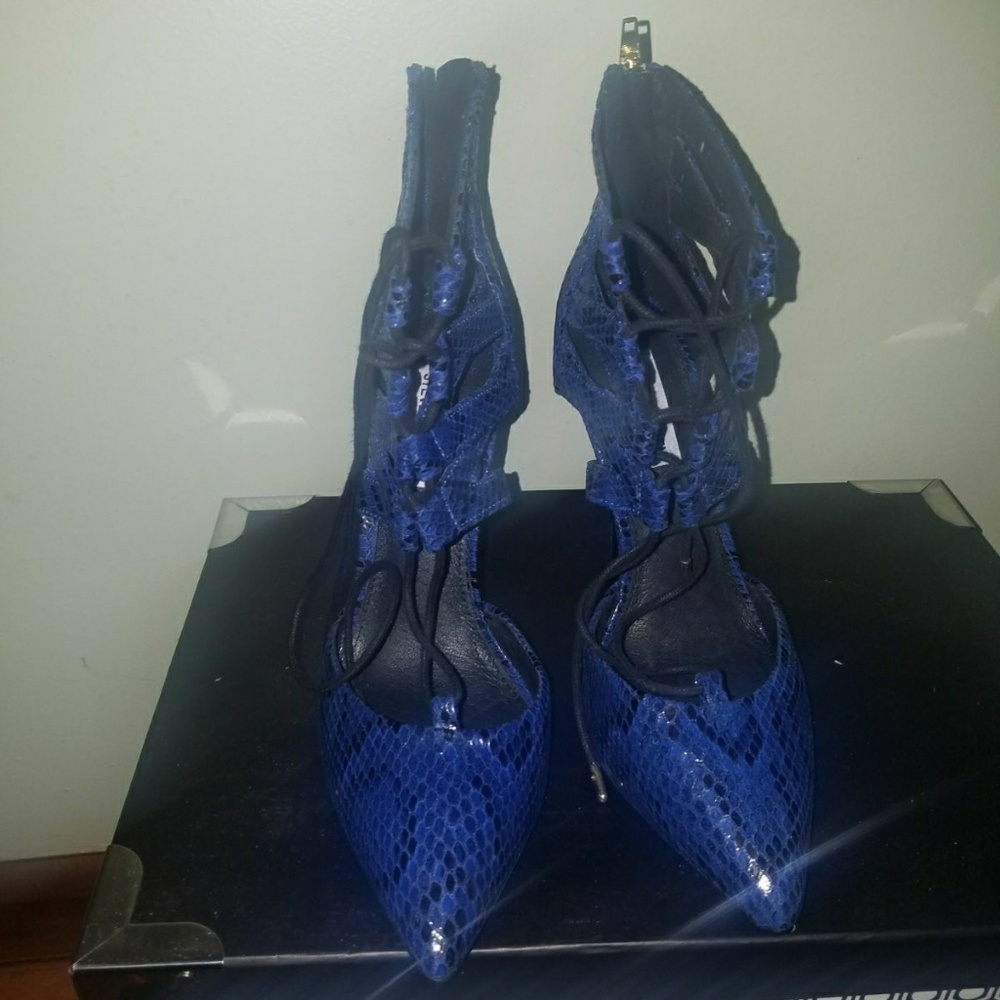 Blue and Black heels
