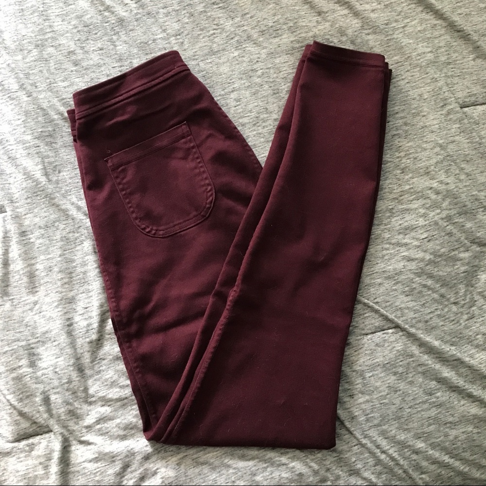 American Apparel burgundy easy jean