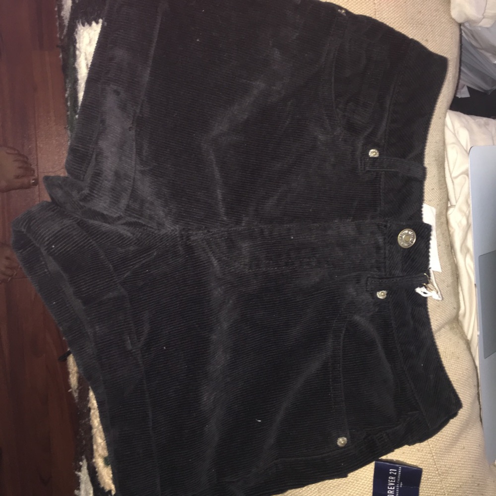 black high wasted shorts