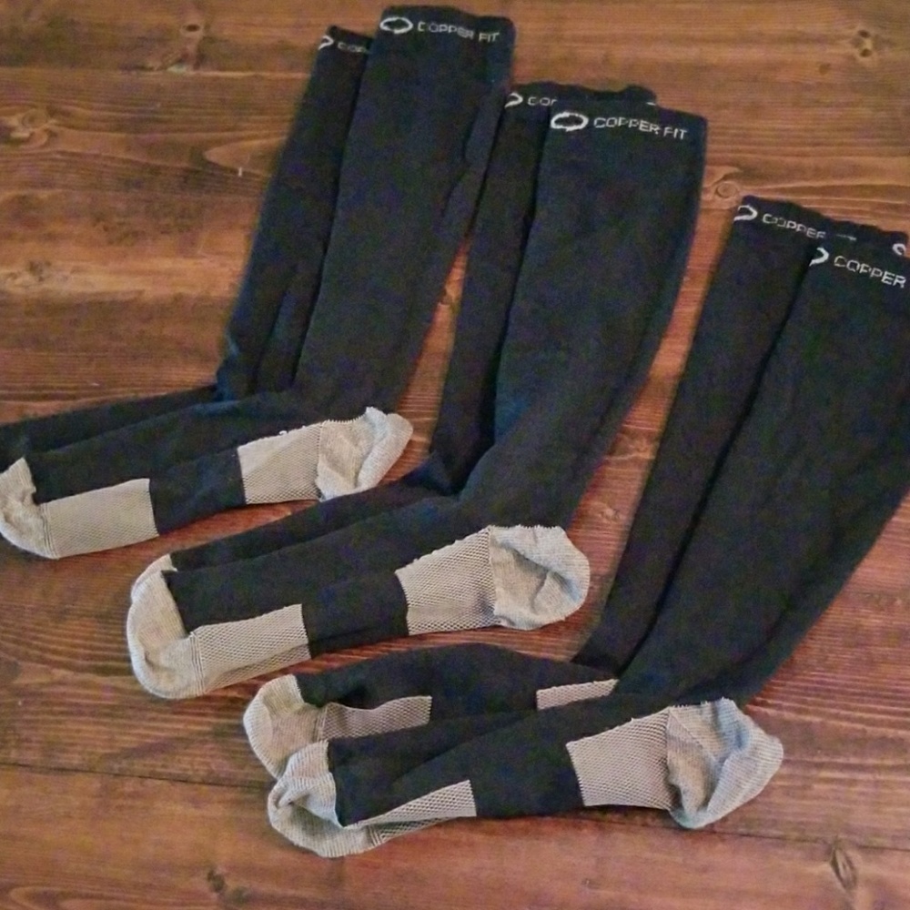 3 pairs of copper for compression socks