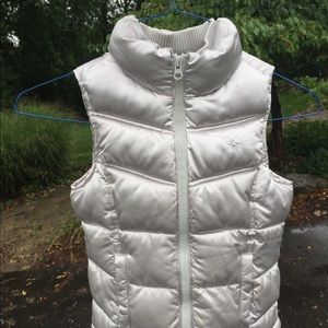 Silver Old Navy puffy vest