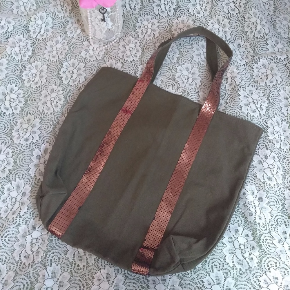 Sequin Strap Tote Bag