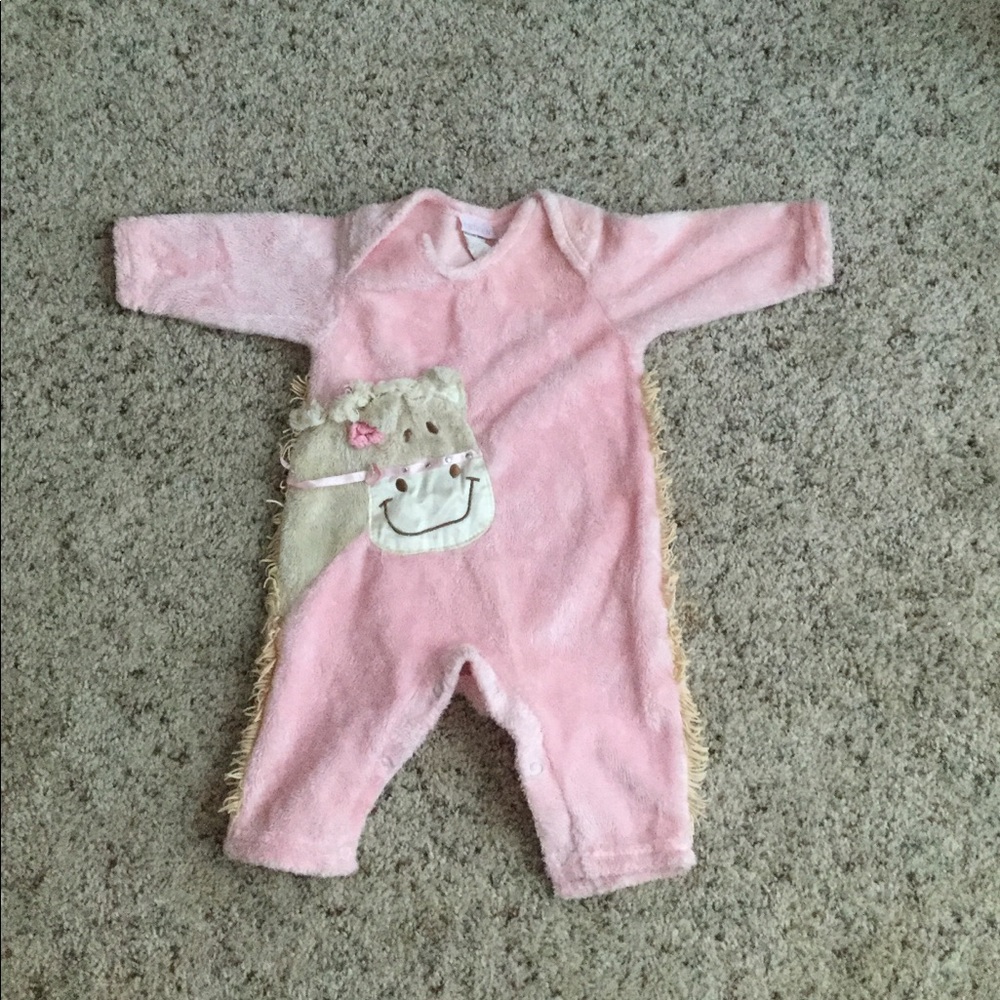 Pink baby horse outfit