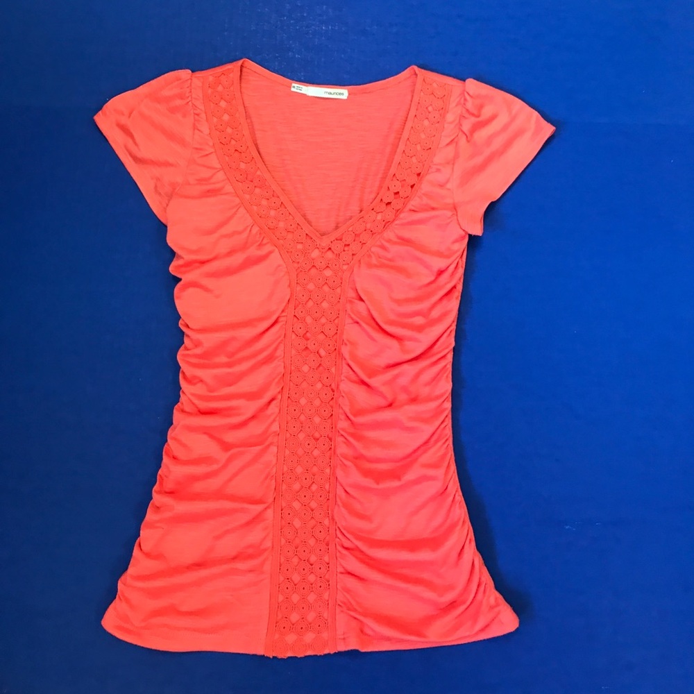 Coral V-neck