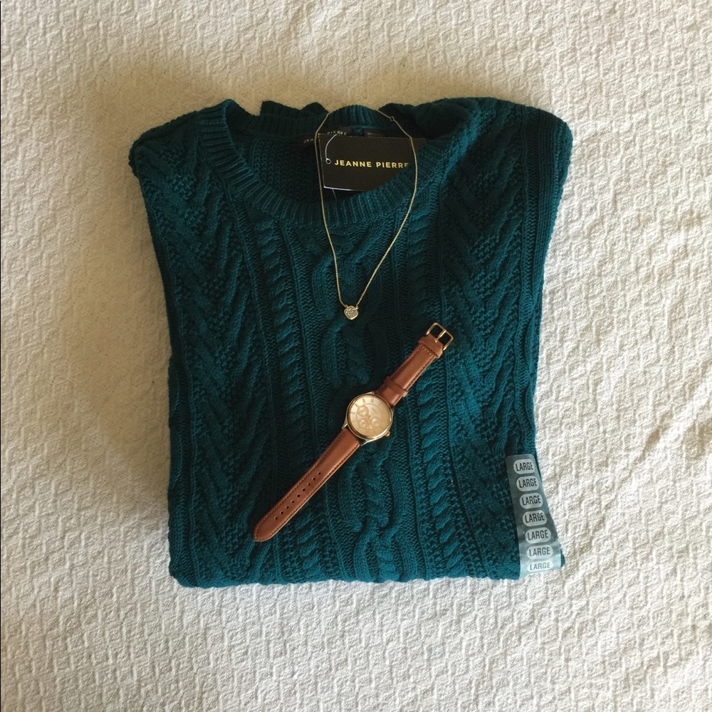 Jeanne Pierre Spruce Green Sweater