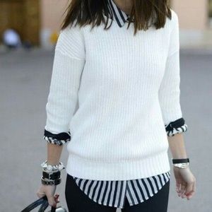 striped button down with pocket.