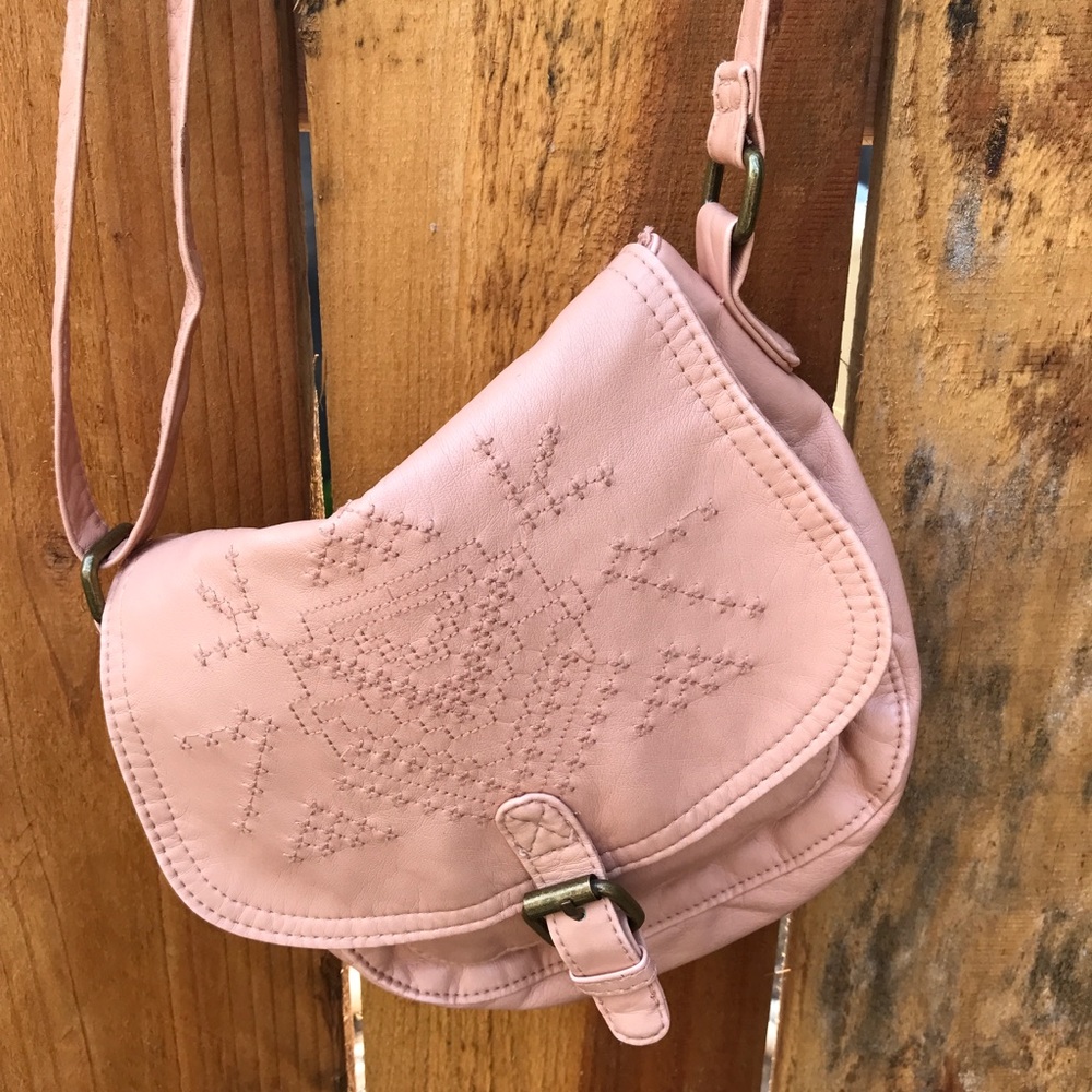 Pink cross body bag