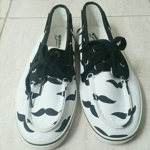 NWT Mustache Slip-ons/Boat shoes