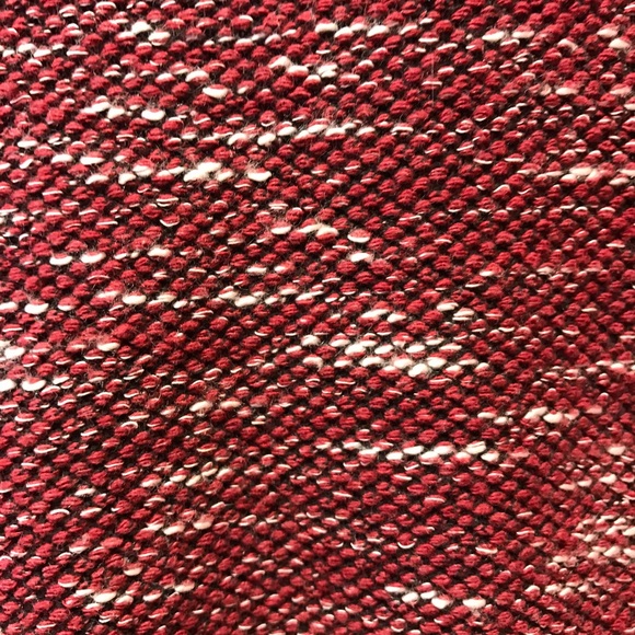 TOPSHOP / Maroon boucle peplum top - Picture 4 of 8