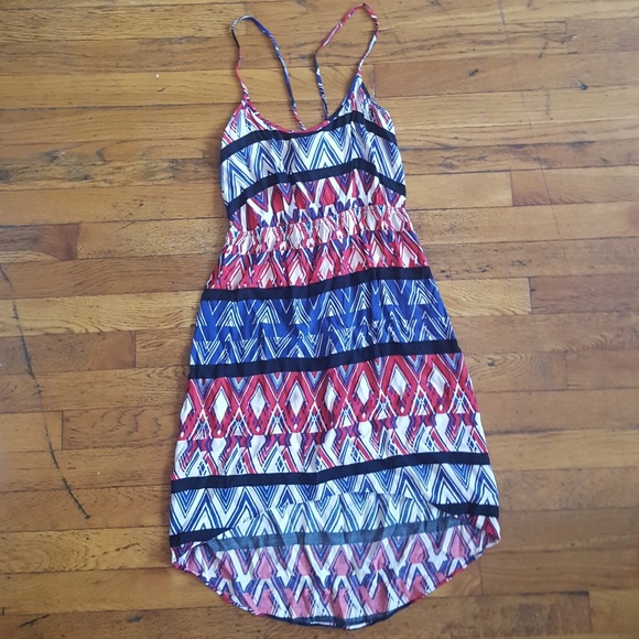 UO Ecoté High-Low Aztec Crossback Print Dress - Picture 2 of 2