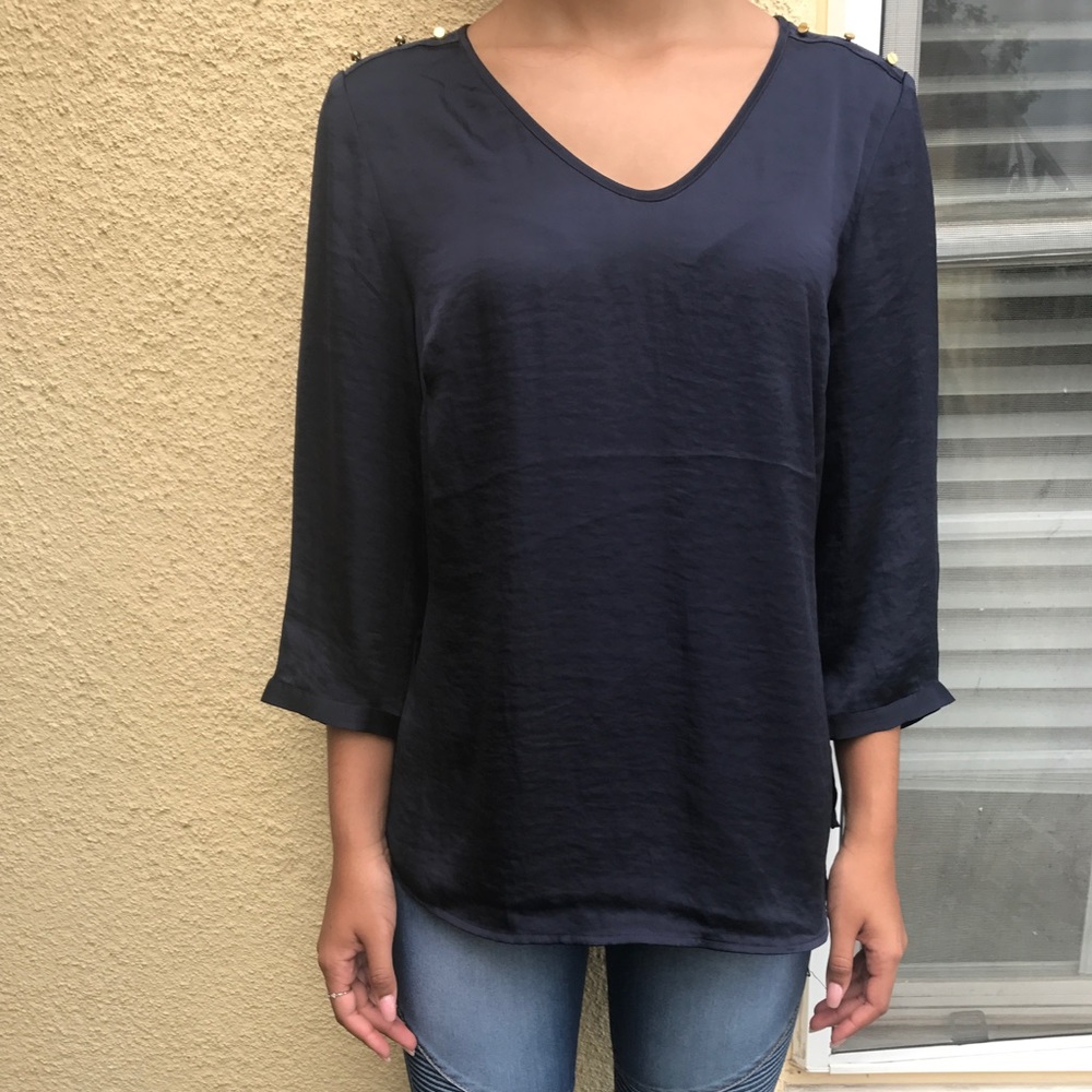 Navy Blue Blouse