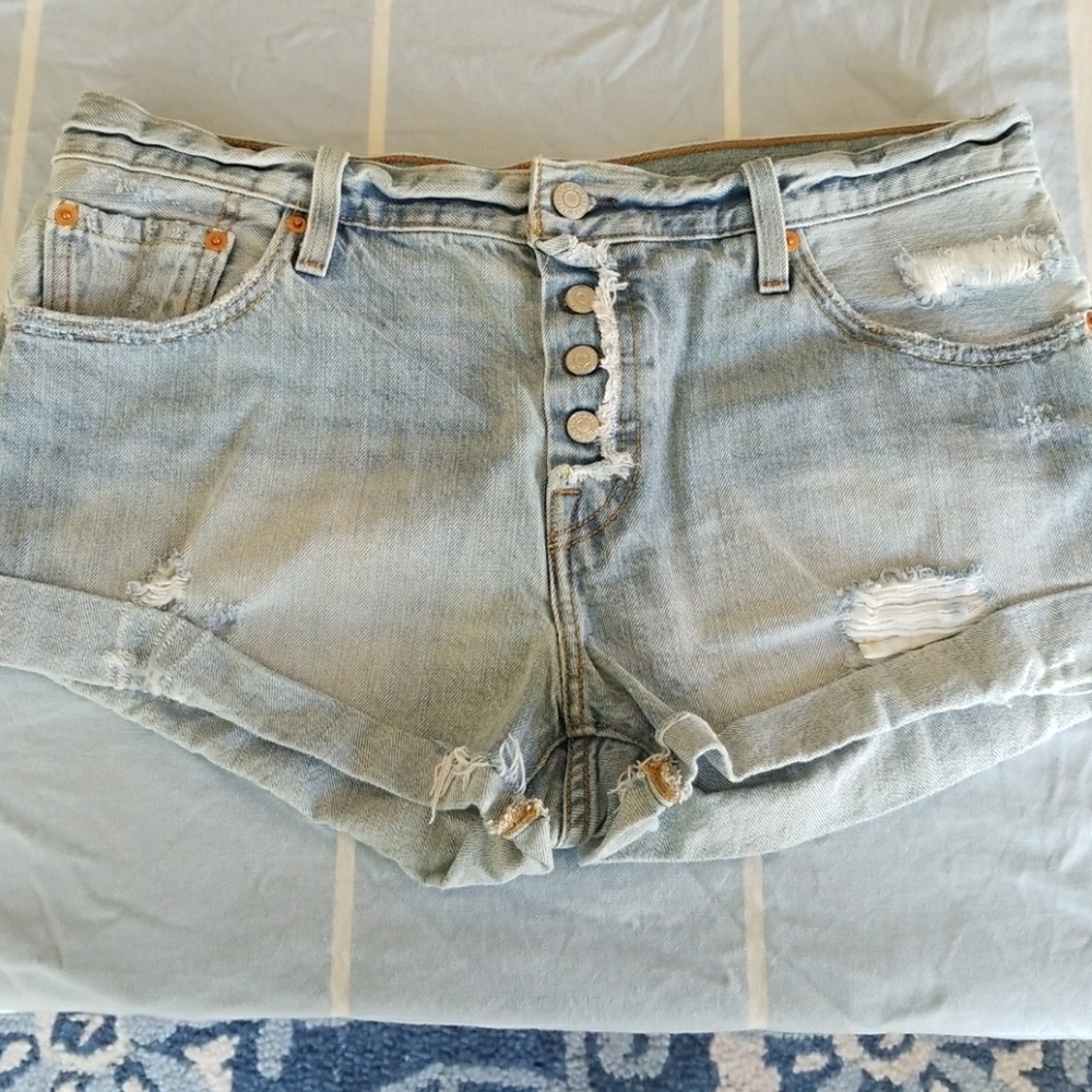 Genuine Levi's Distressed Cut-Off Shorts