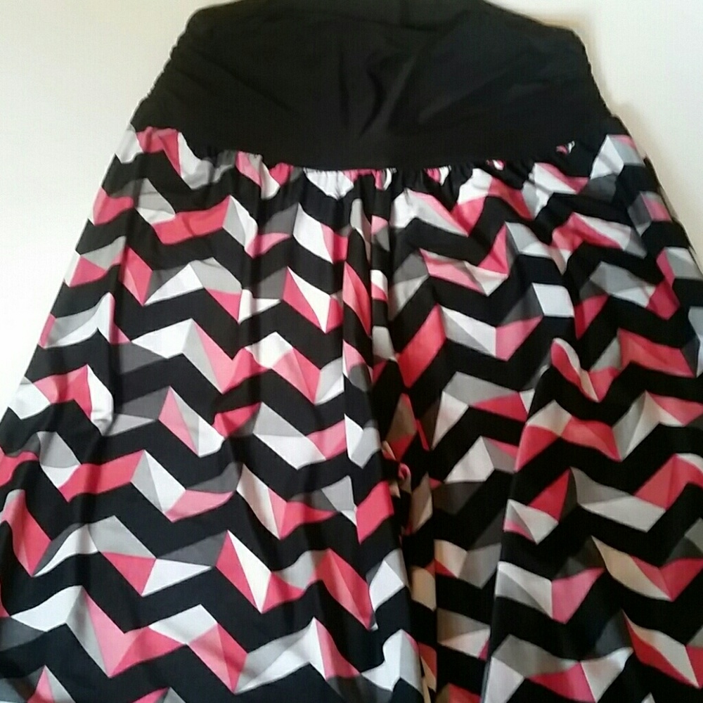 2xl Palazzo Pants Black & Pink