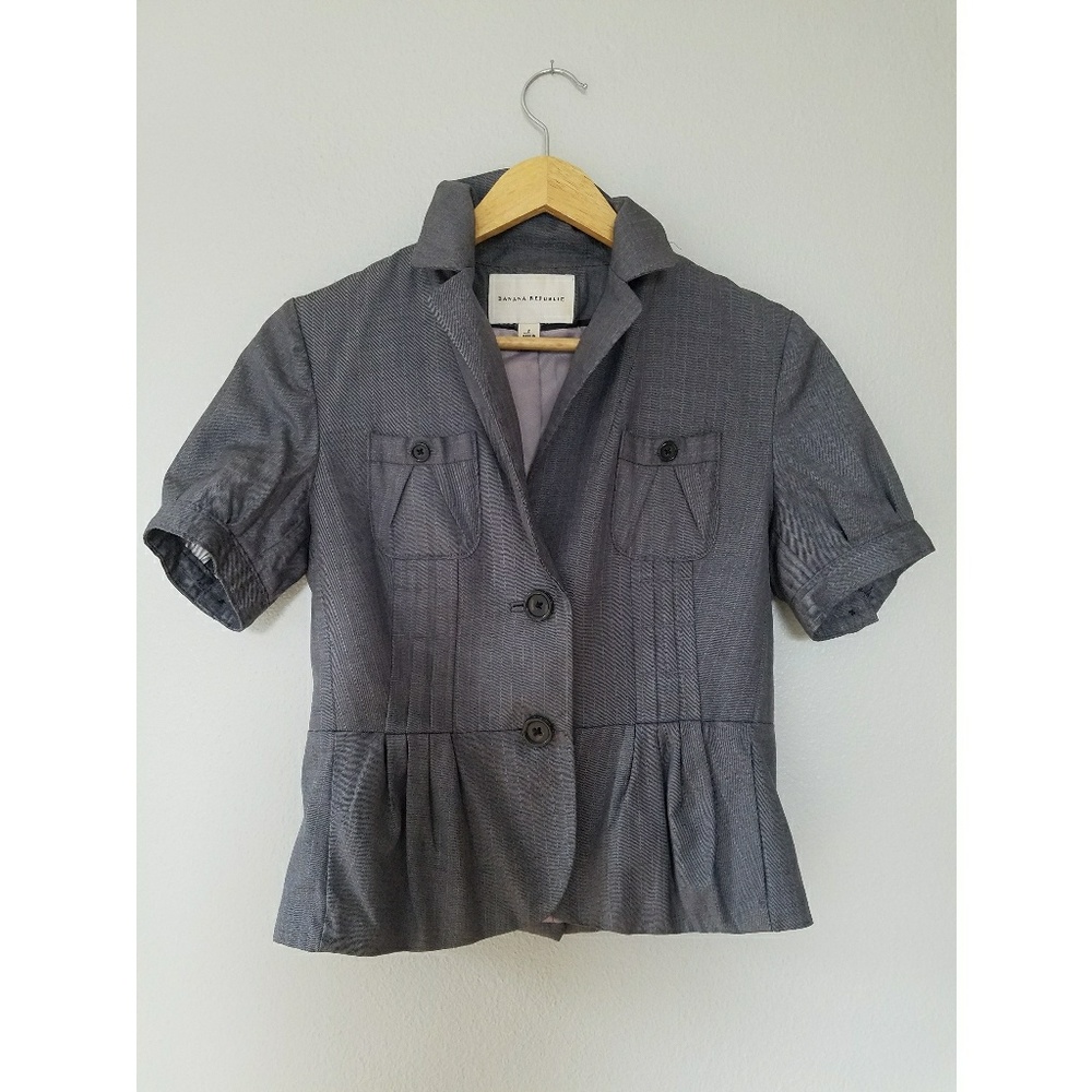 Banana Republic blue peplum jacket