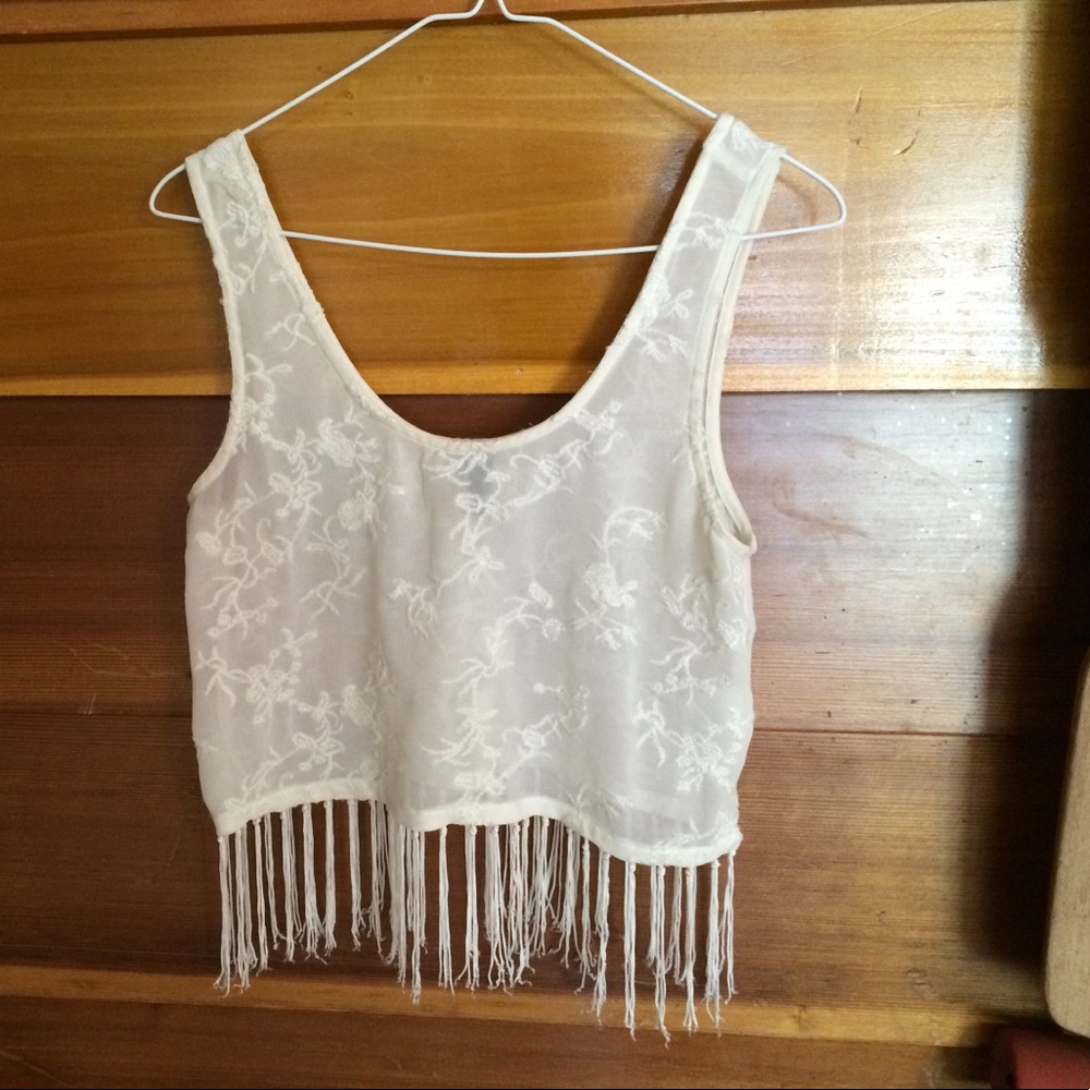 White cropped tank from Forever 21