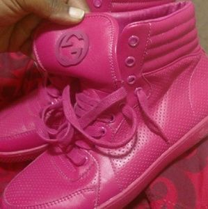 Gucci Coda Neon Pink Leather Hightop