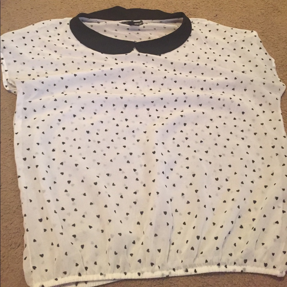 Polka dot heart blouse