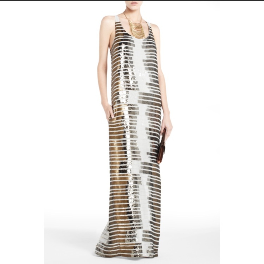Elegant BCBG Maxazria Sequins Gown. Sz XS