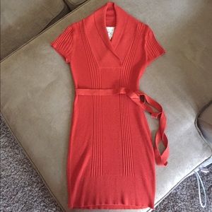 Burnt Orange Sweater Dress