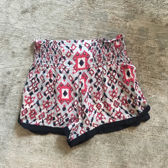 Pink and Blue Patterned Zara Flowy Shorts - Picture 2 of 4