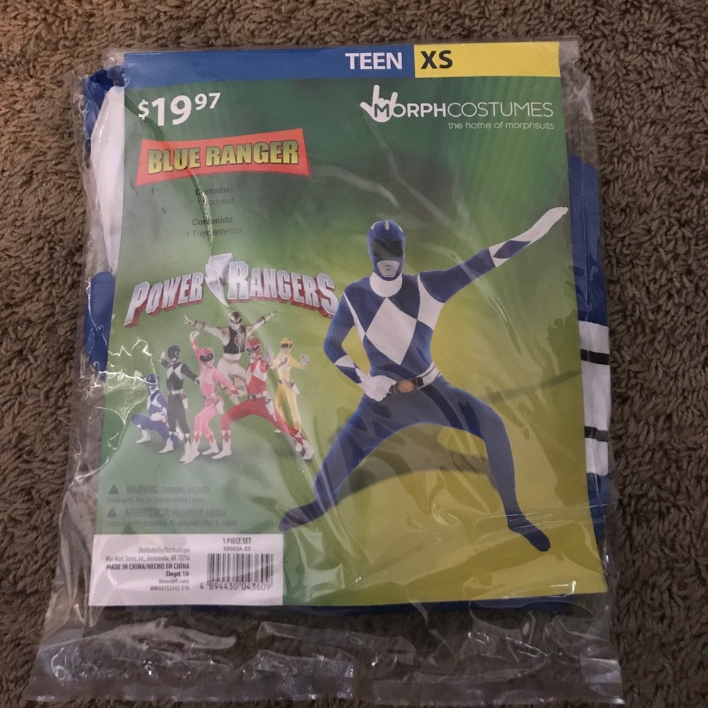 Blue power ranger costume