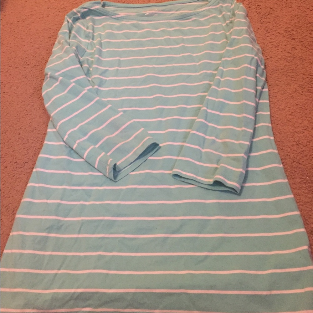 3/4 sleeve length striped top