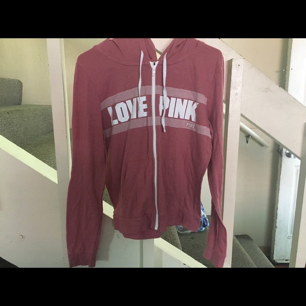 pink zipper hoodie