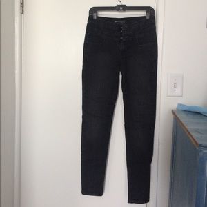 High waisted skinny jeans