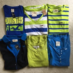6 Hollister and Abercrombie & Fitch Shirt Bundle