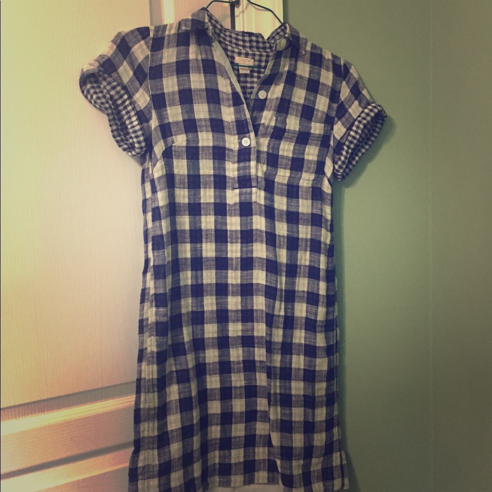 Gingham Plaid J. Crew dress