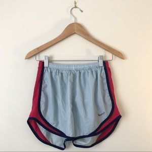 Blue and White Nike Dry Fit Running Shorts