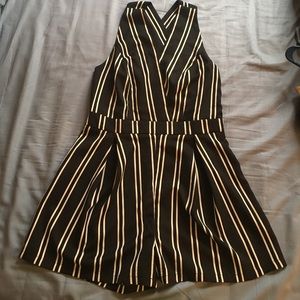M Black and white cross cross romper