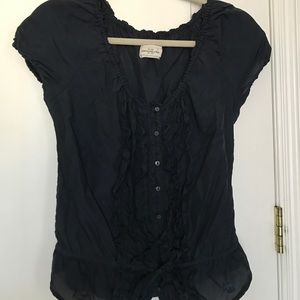 A&F Navy Blouse