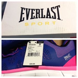 NWT Everlast Sport Blue & Pink Athletic Sneakers