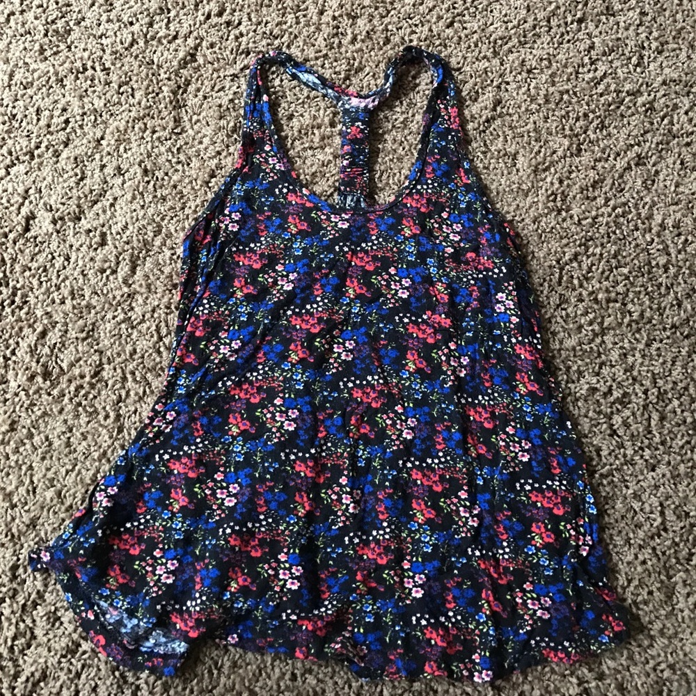 RACER  BACK FLORAL TANK