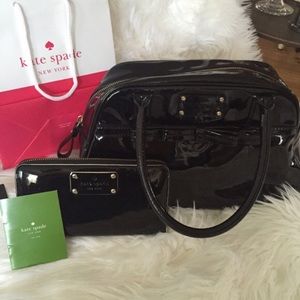 Matching Bowrama Patent Leather Handbag and Wallet
